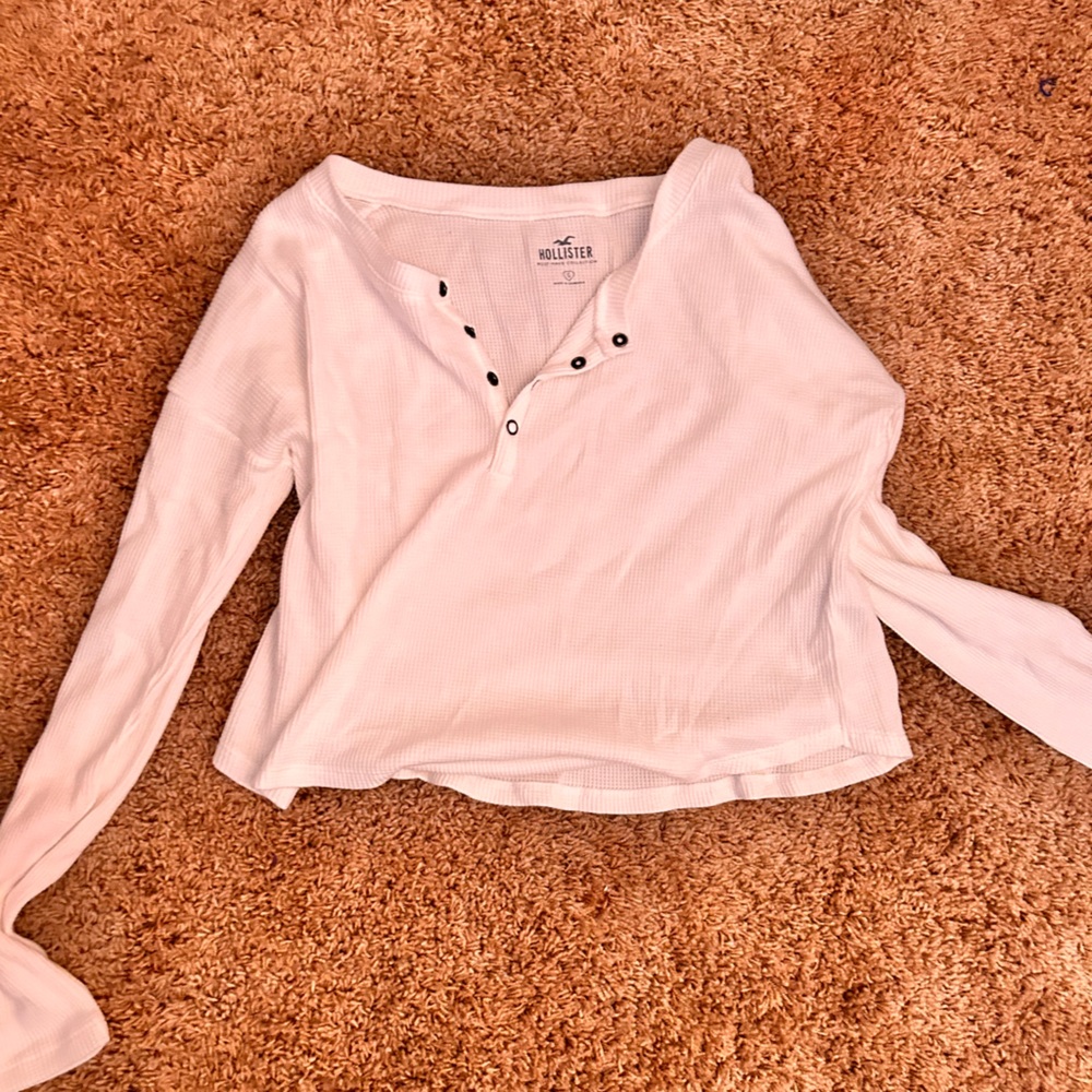 Plain white button shirt